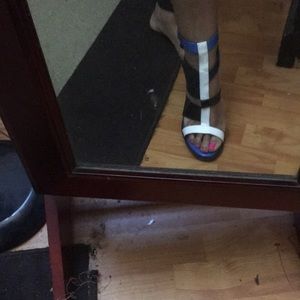 Paper Fox color block heel